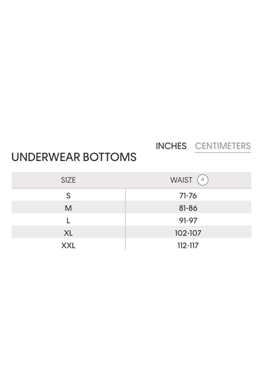 calvin klein underwear sizing