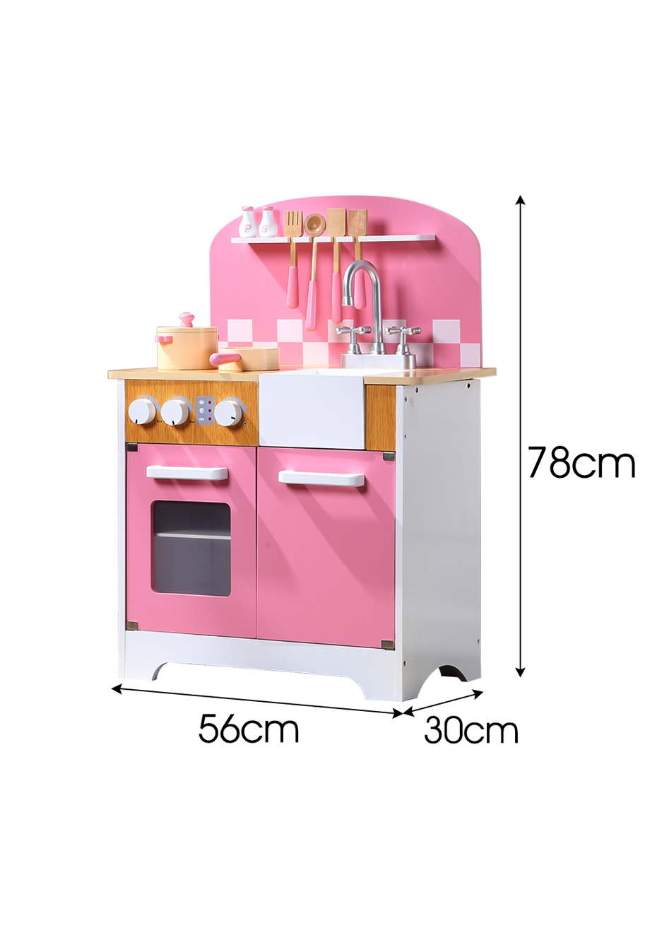 pink colour kitchen set