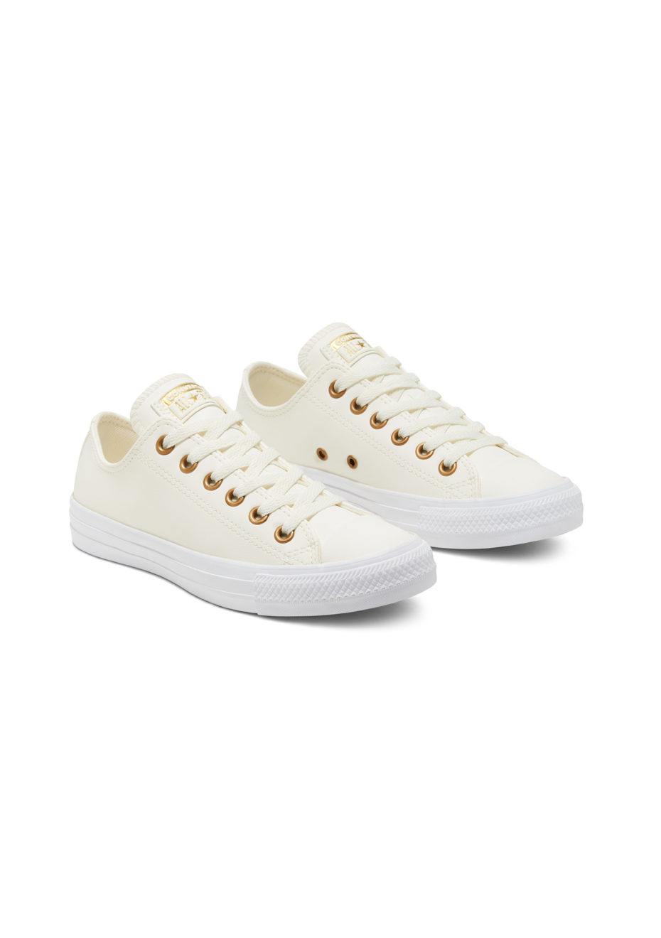 white and gold chuck taylors