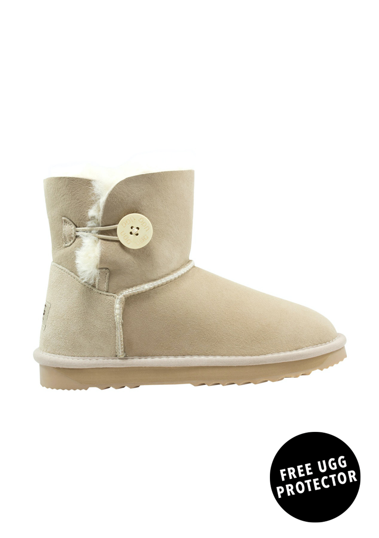 ugg mini bailey button sand