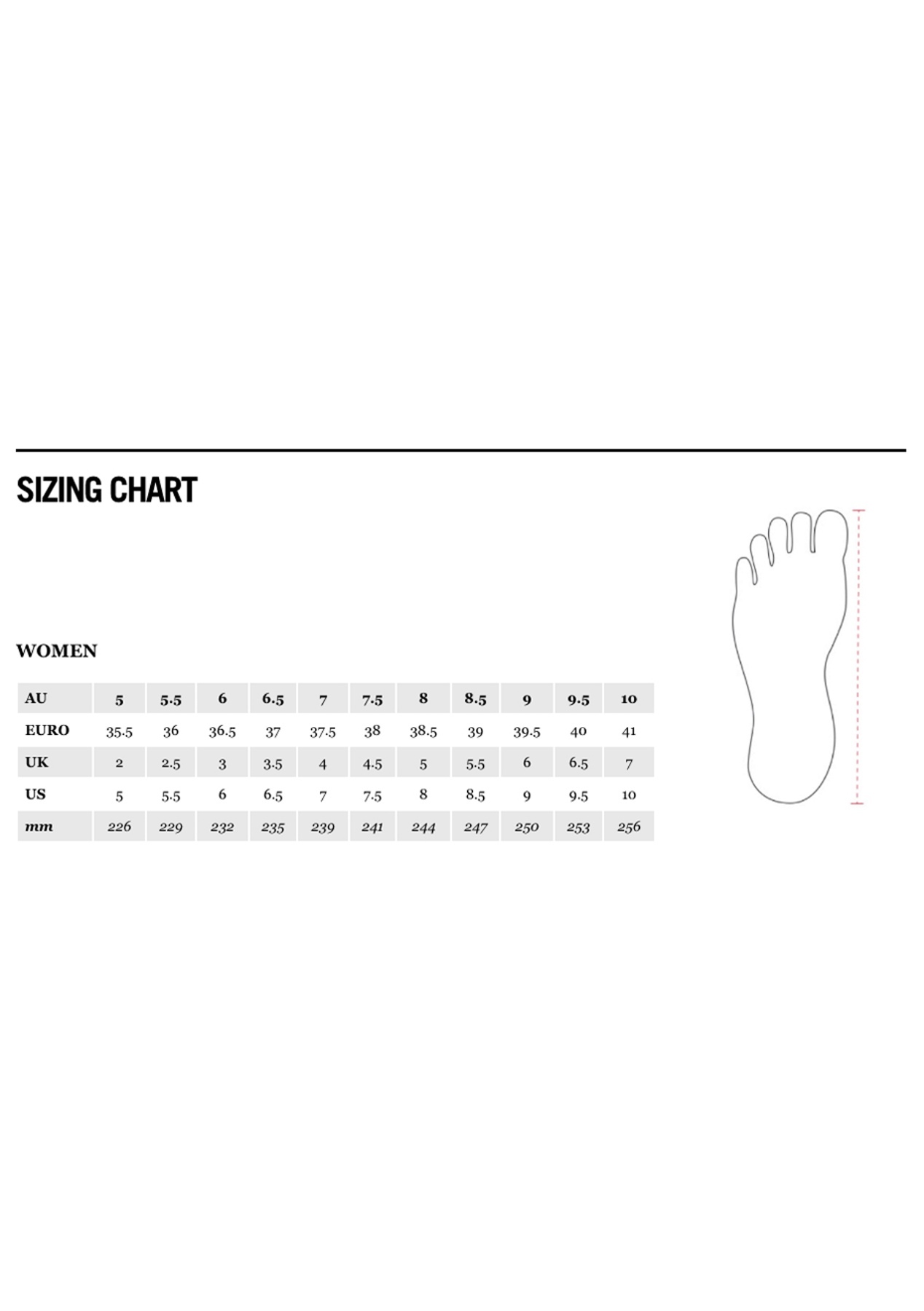 windsor smith size guide