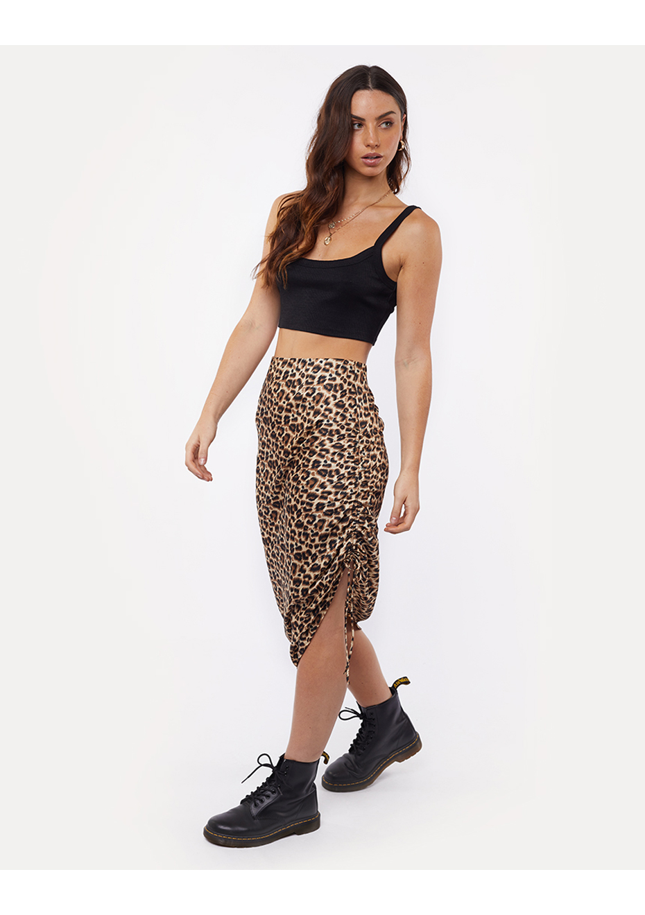 Jorge leopard midi skirt sale