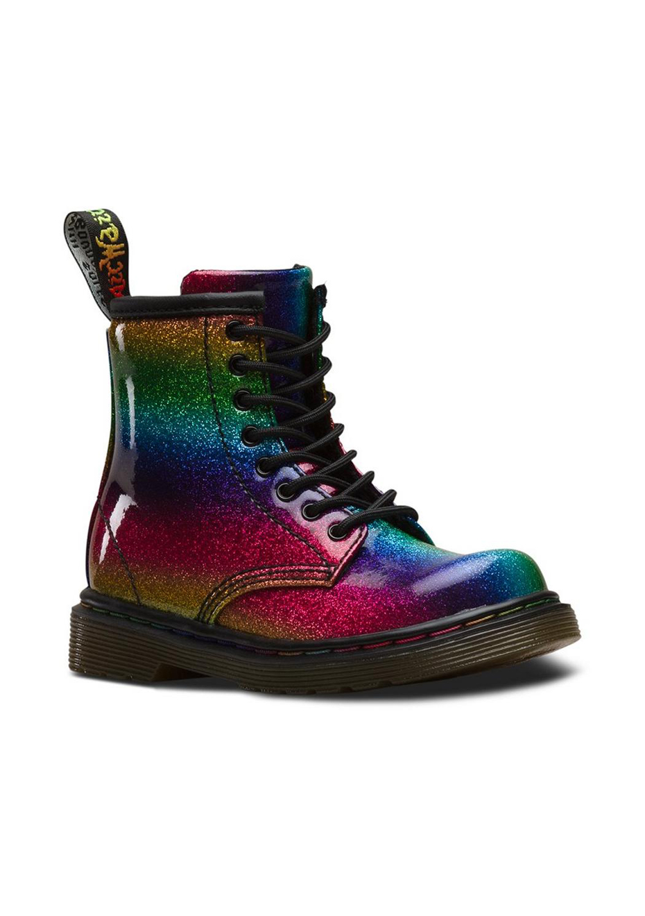 dr martens rainbow glitter boots