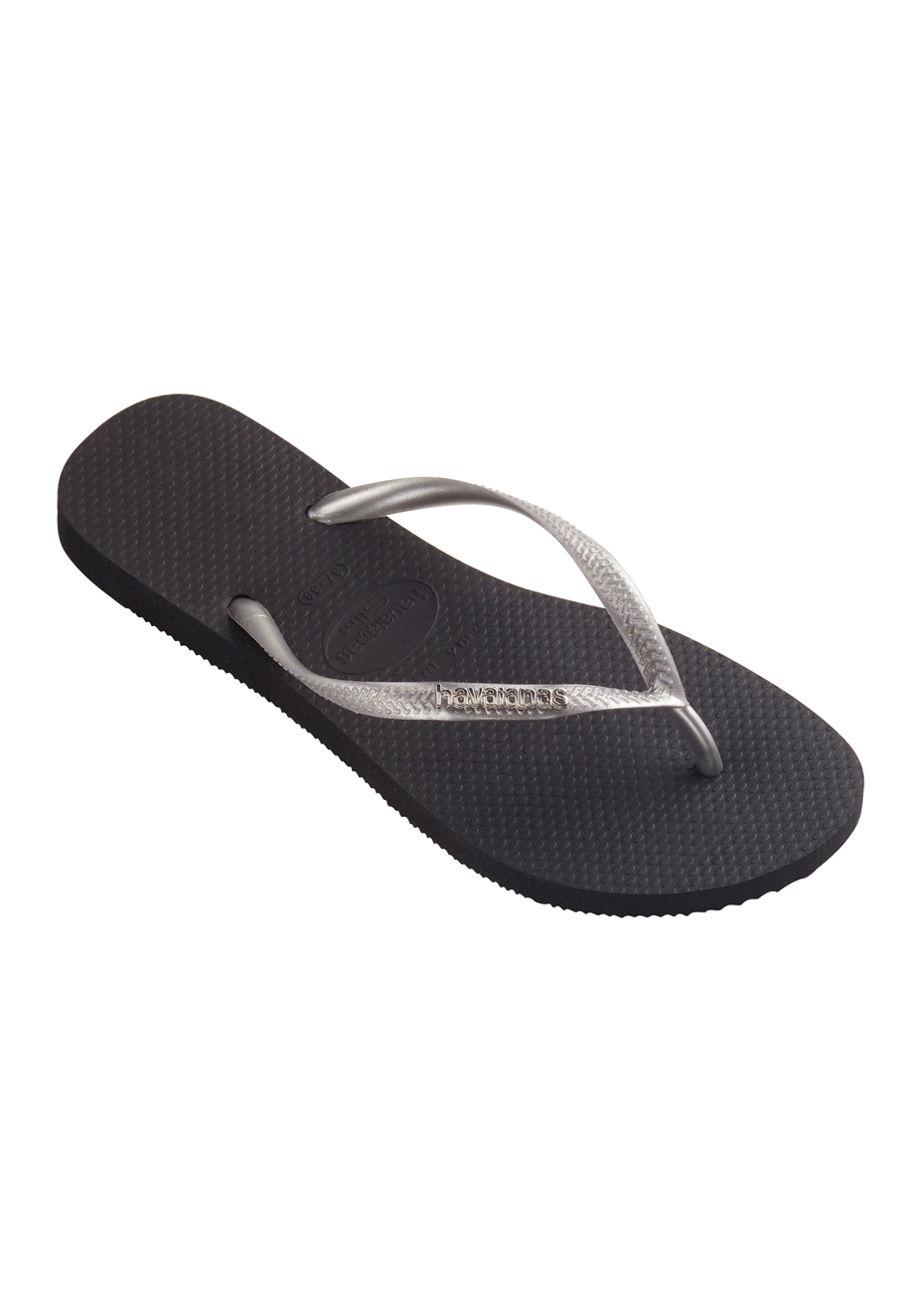 black and silver havaianas