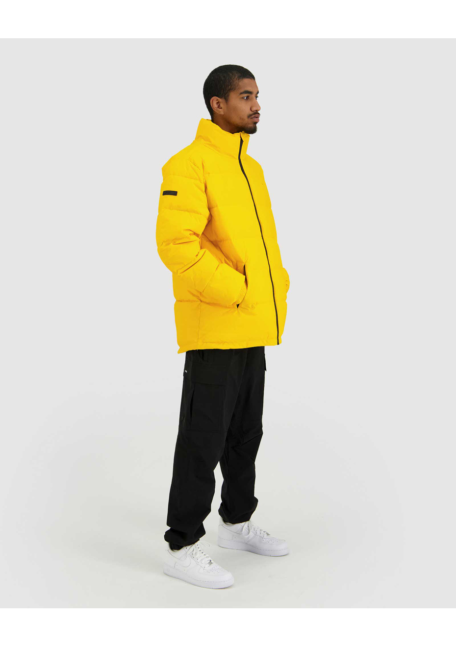 yellow huffer jacket