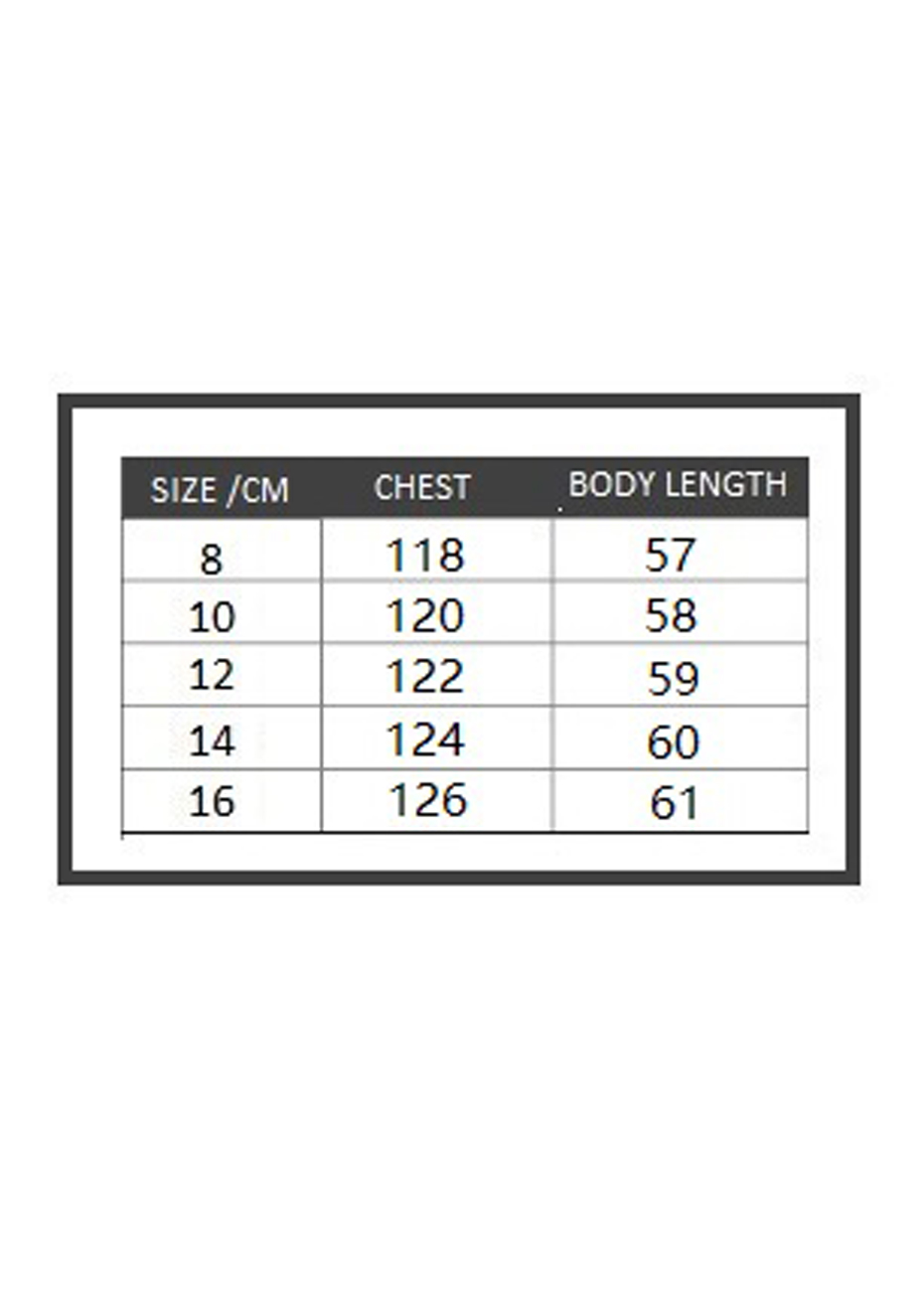Jumper Size Chart