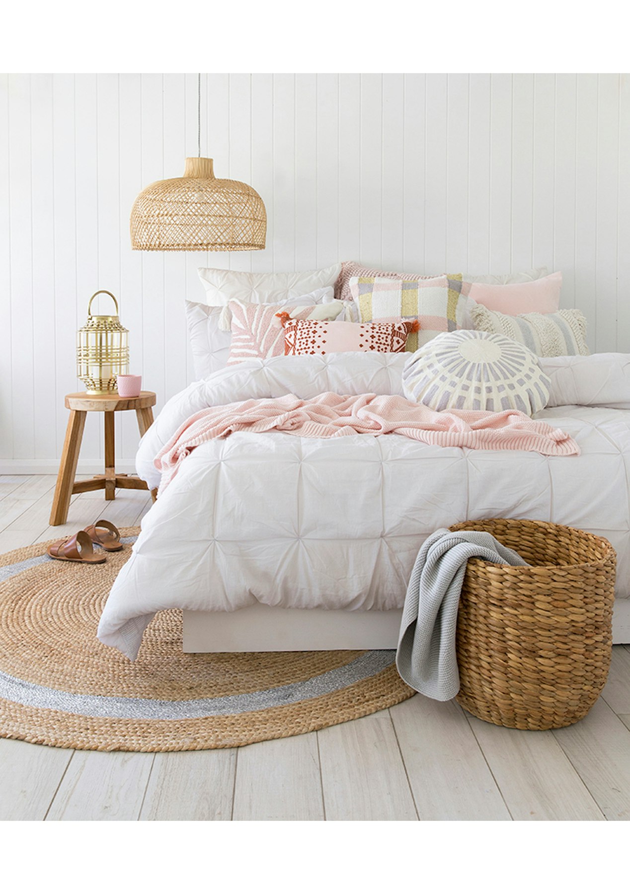 Bambury Kalani Quilt Cover Set 100 Cotton Rouched