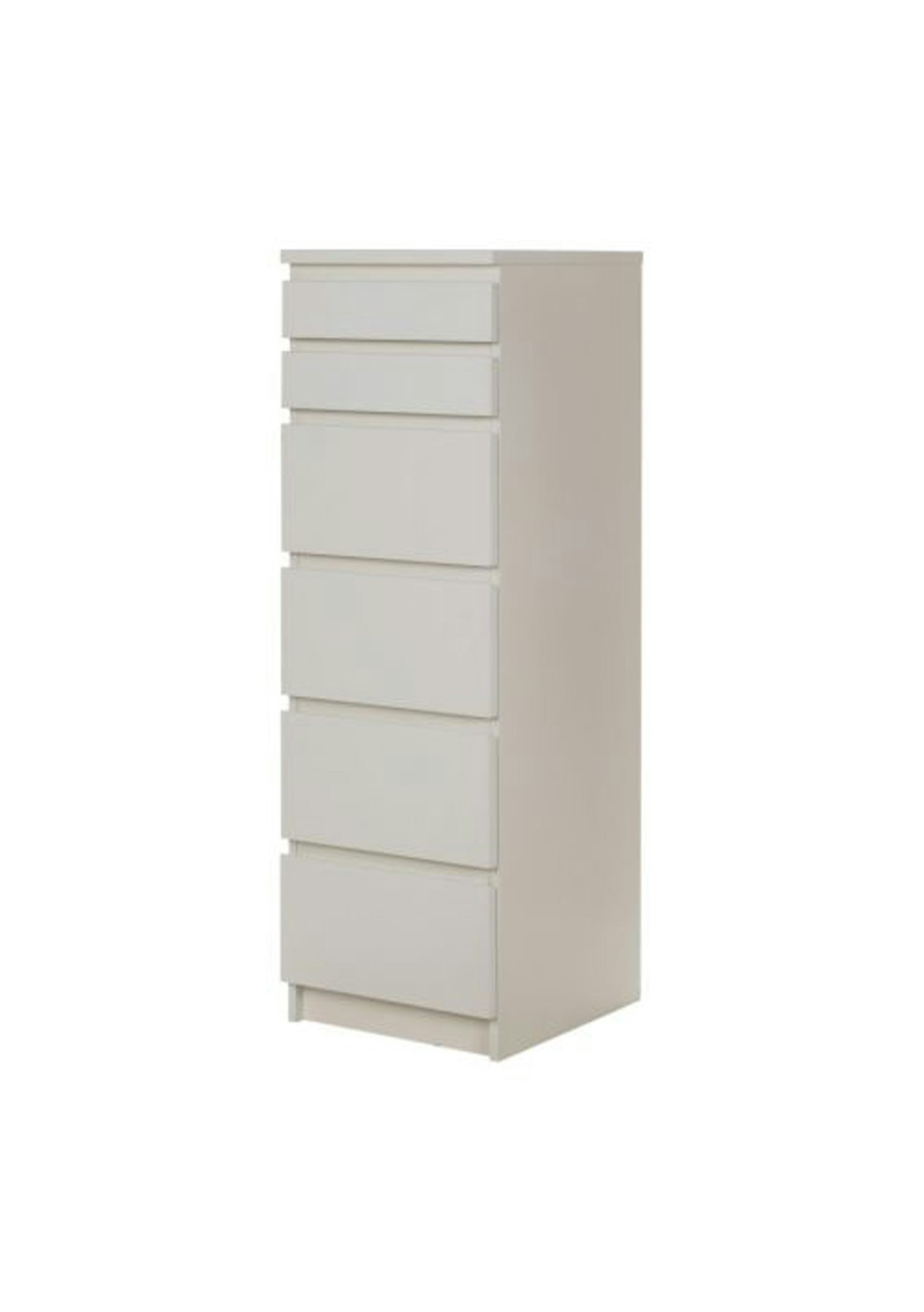 Ikea Malm Chest Of 6 Drawers 40x123cm White Mirror Glass