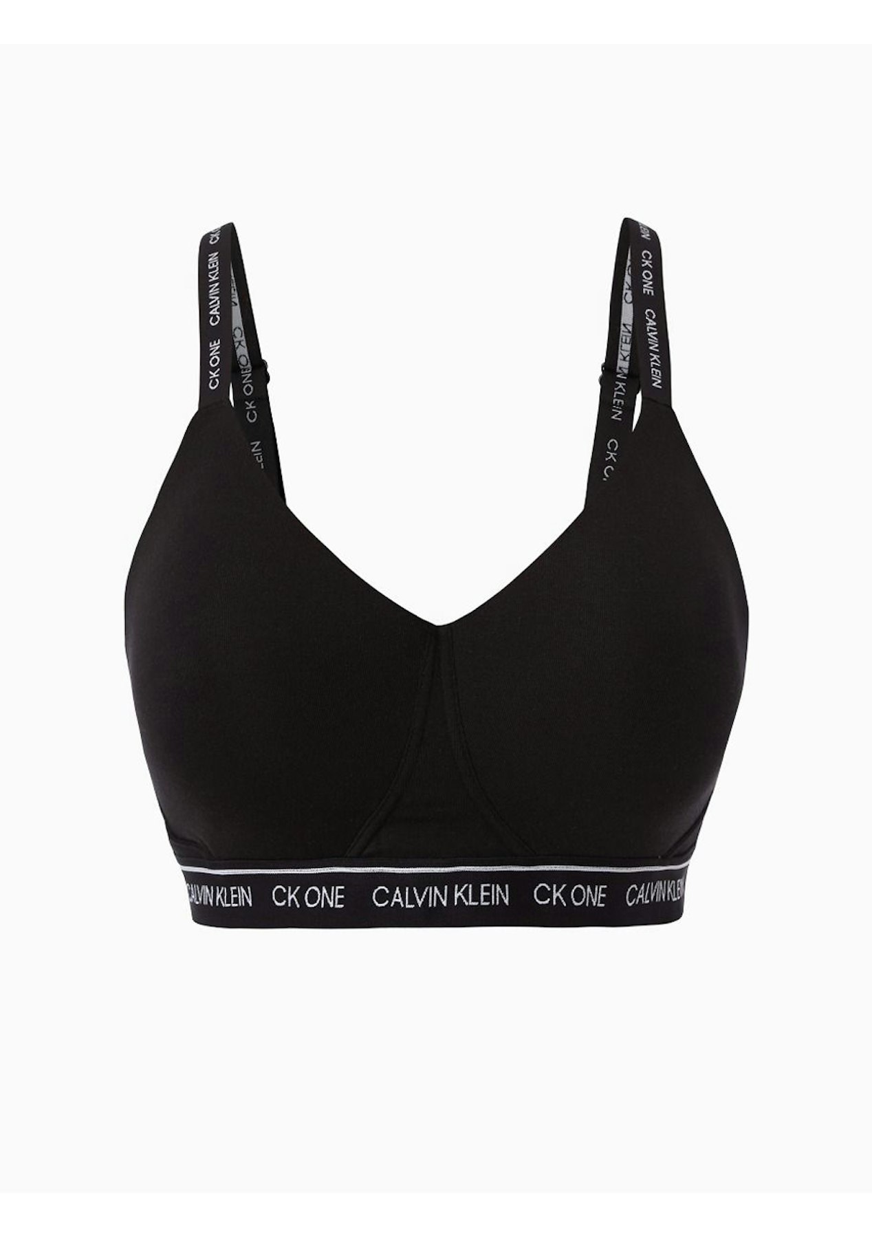 Calvin Klein - Womens CK1 Plus Size Cotton Light Lined Bralette - Black ...