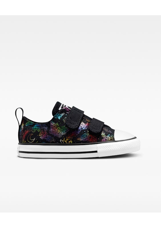 Converse - Infant Chuck Taylor All Star 2V Rainbow Butterfly Sneaker - Black /Pink/Purple/Blue - Onceit