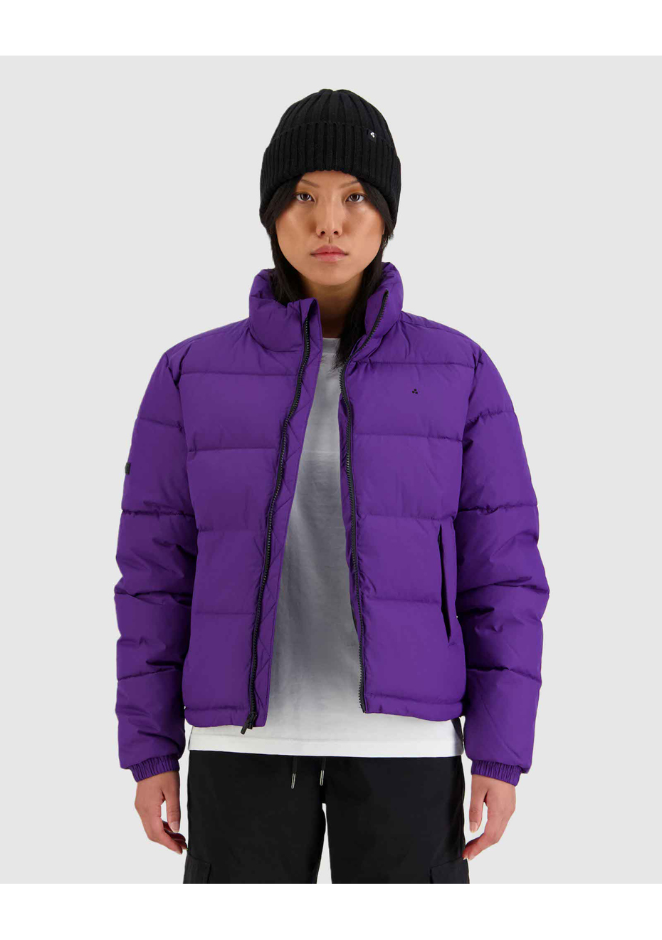 american eagle purple puffer jacket