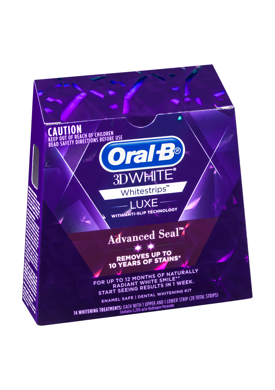 Oral-B 3D White Luxe Advance Seal Whitening Strips 14 Pk - Onceit