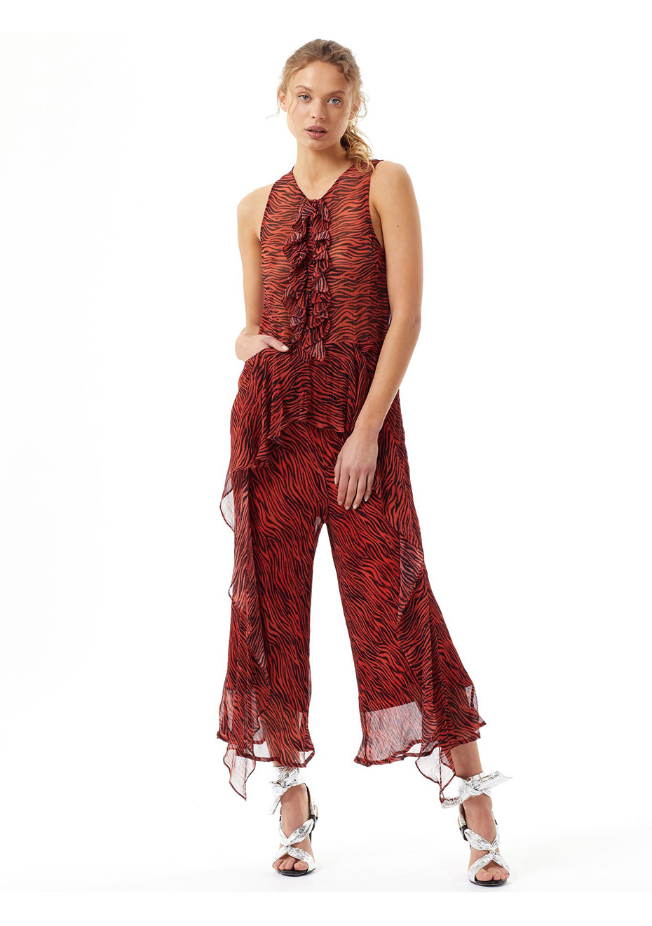 jumpsuit rouge