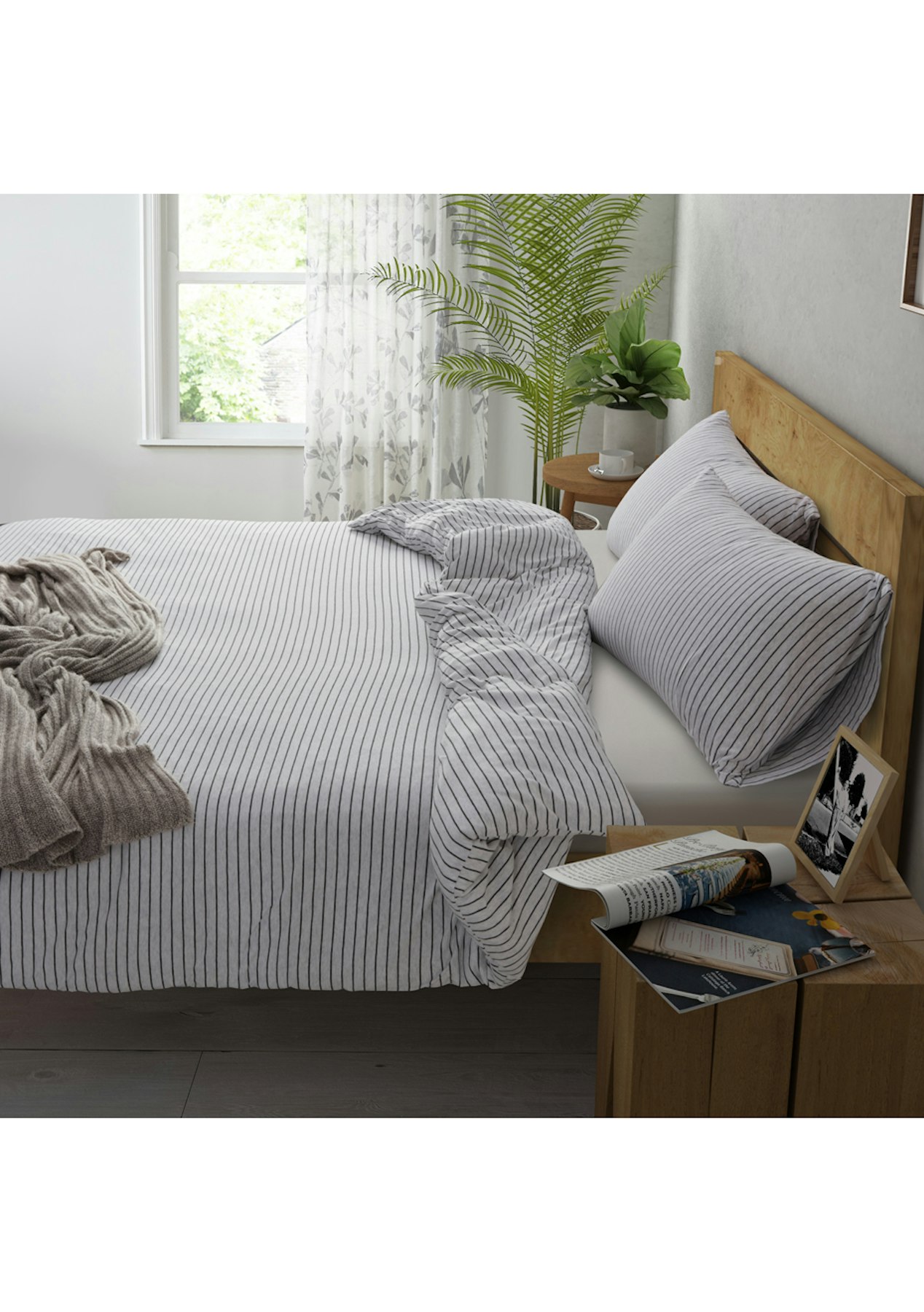 Dreamaker Cotton Jersey Quilt Cover Set Double Bed Durham