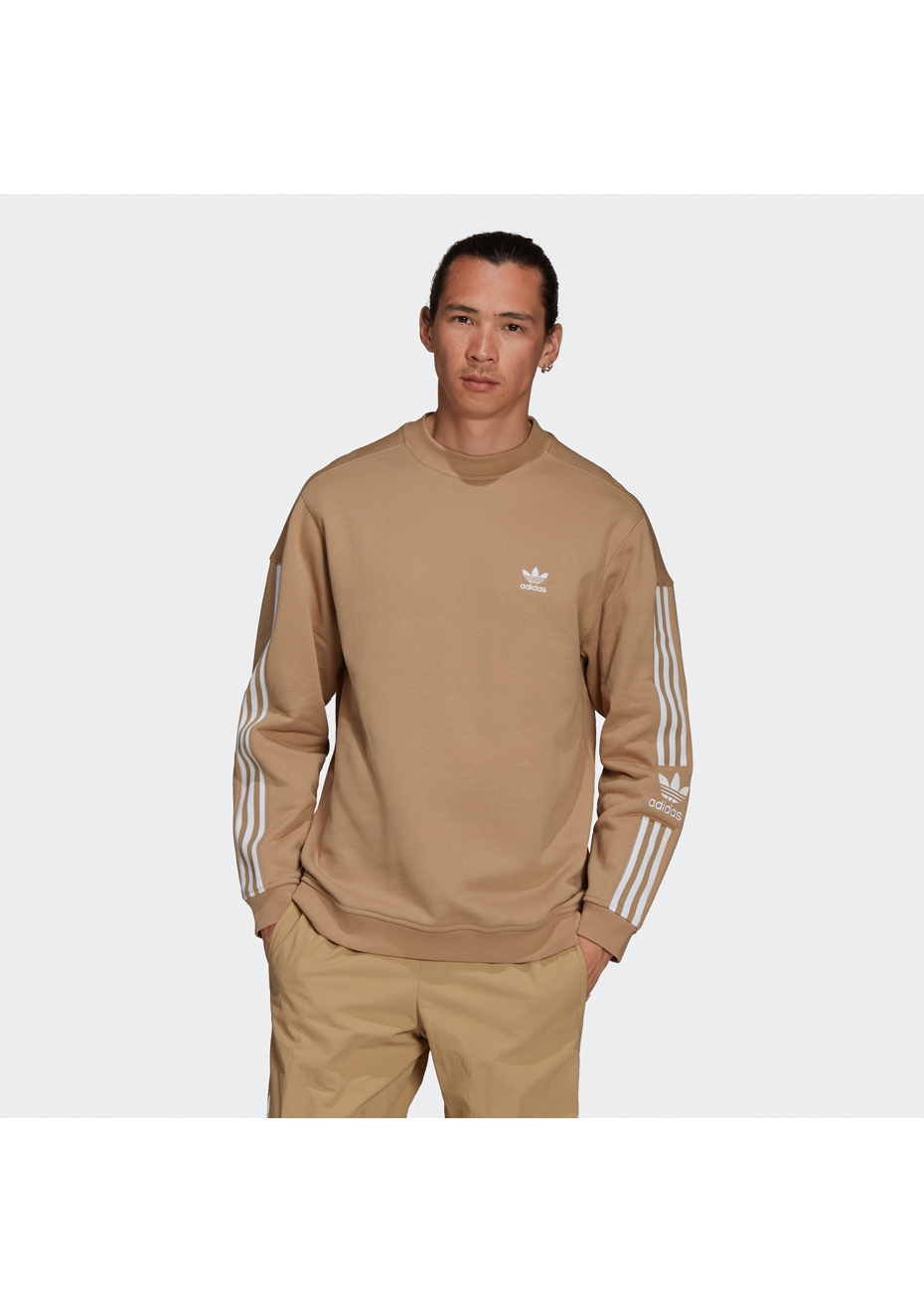 adidas beige crewneck