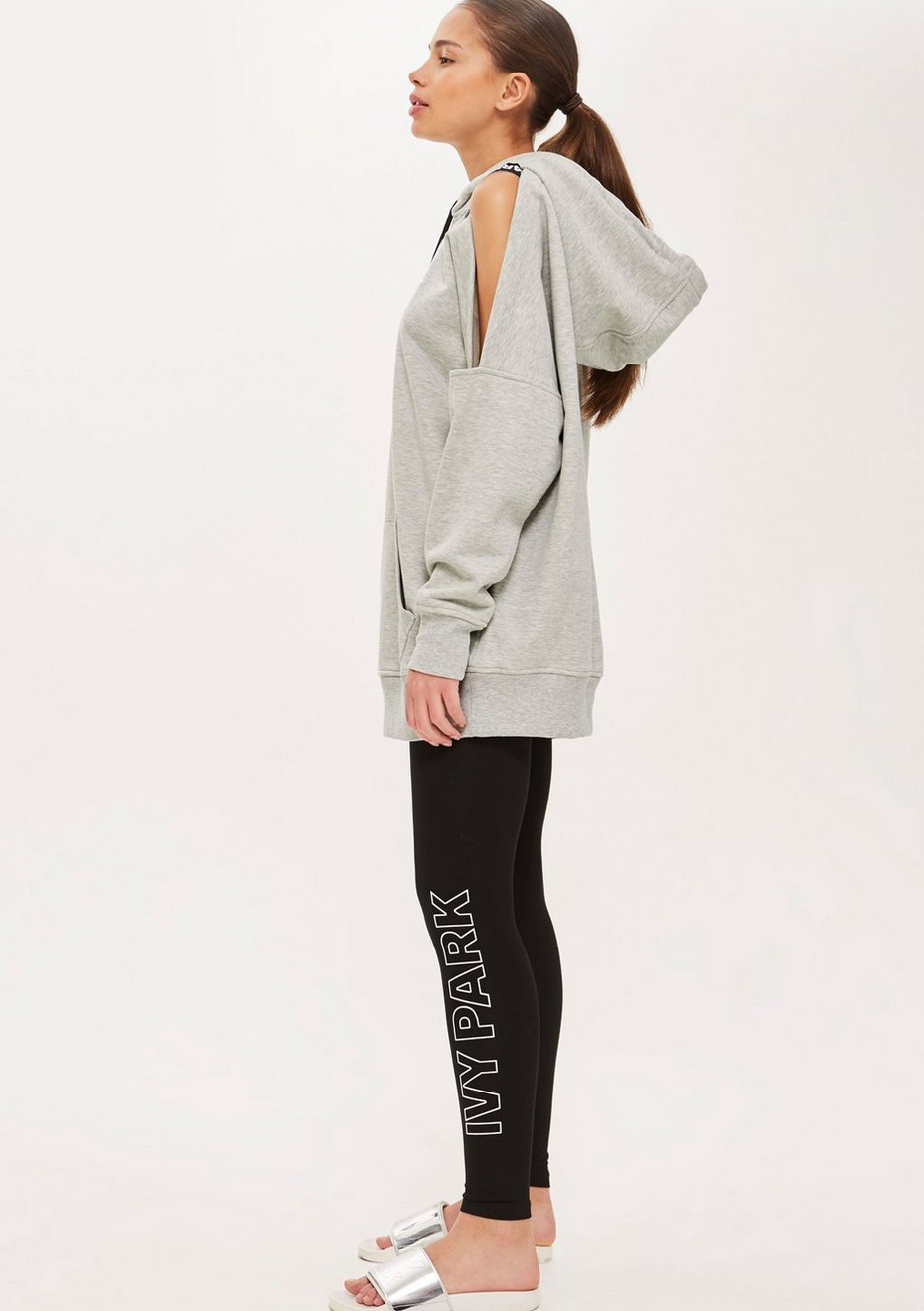 ivy park cold shoulder hoodie