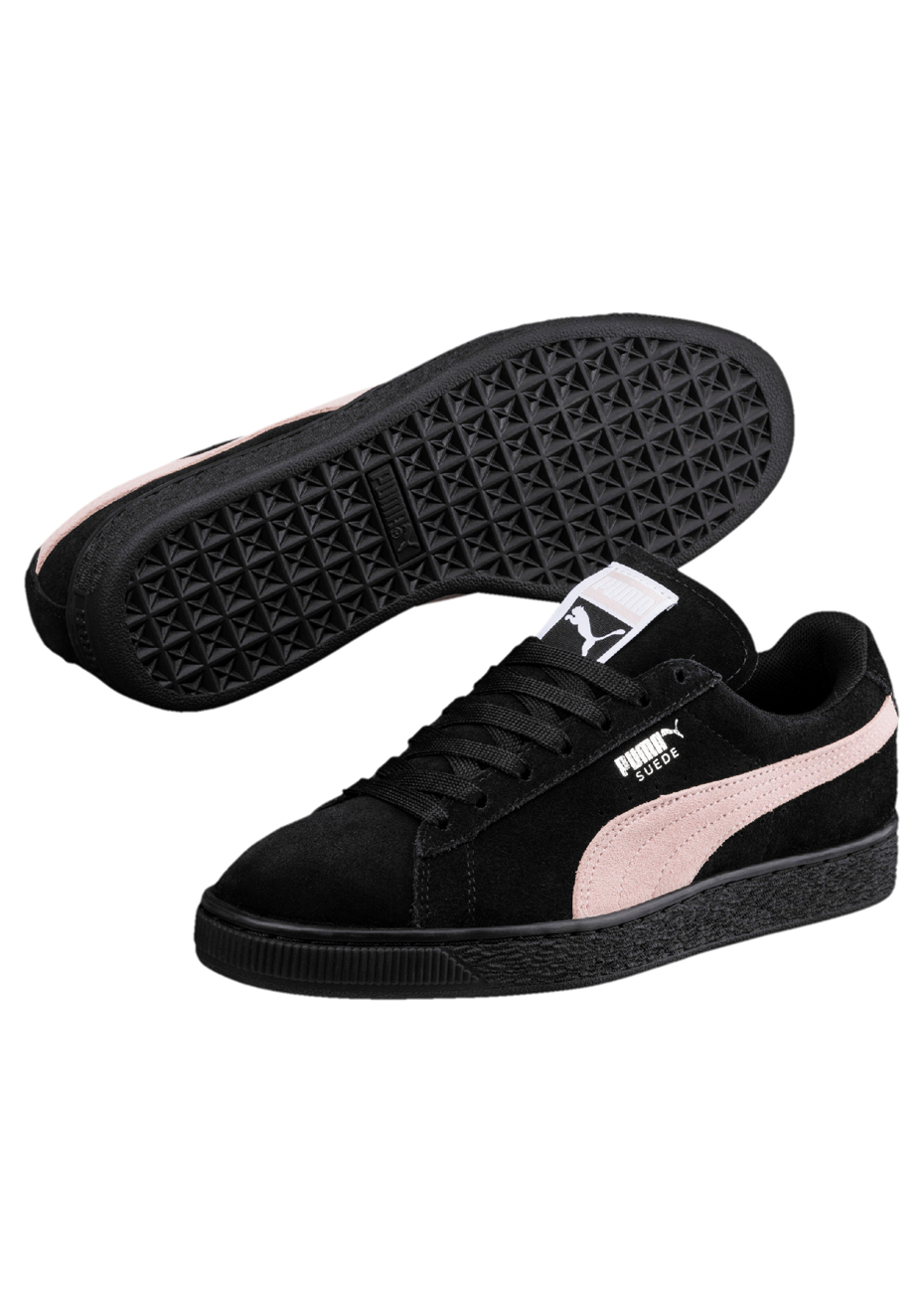 womens black suede puma shoes