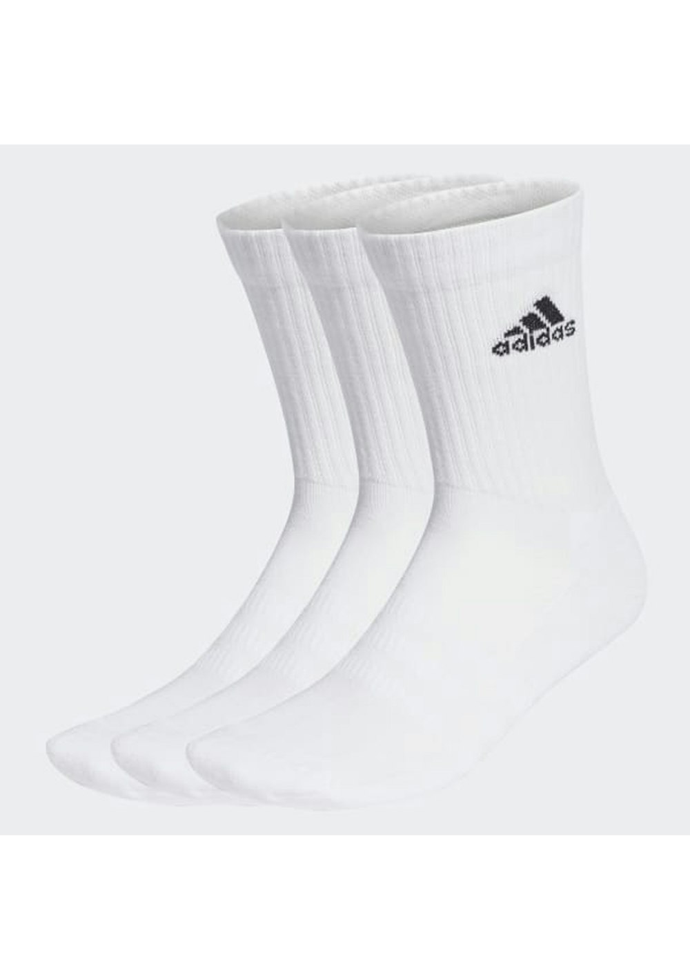 adidas - Unisex Cushioned Crew Socks 3 Pairs - White/Black - Onceit