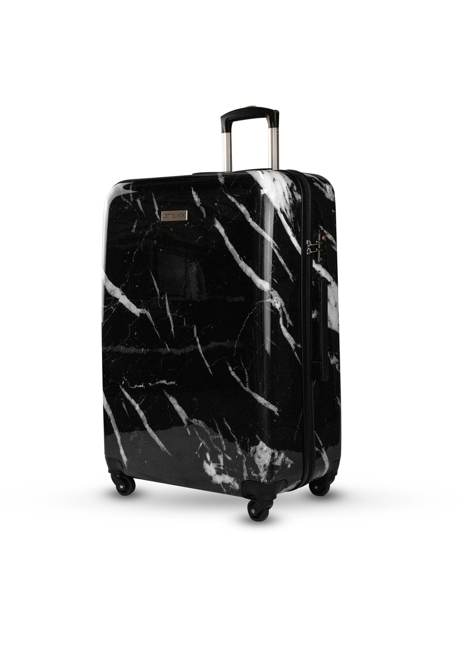 black marble luggage set