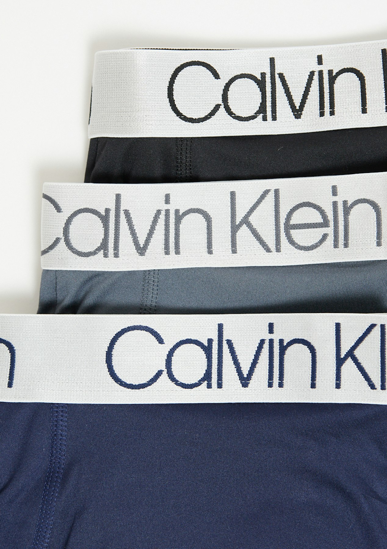 Calvin Klein - Mens Chromatic 3Pk Trunk - Black/Peacoat/Turbulence - Onceit