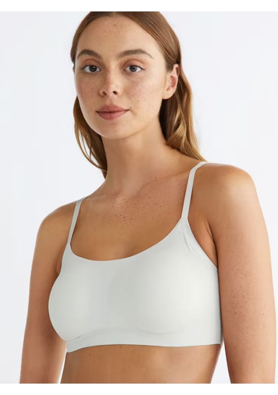 Calvin Klein - Womens Invisibles Lightly Lined Bralette - Silver Birch -  Onceit