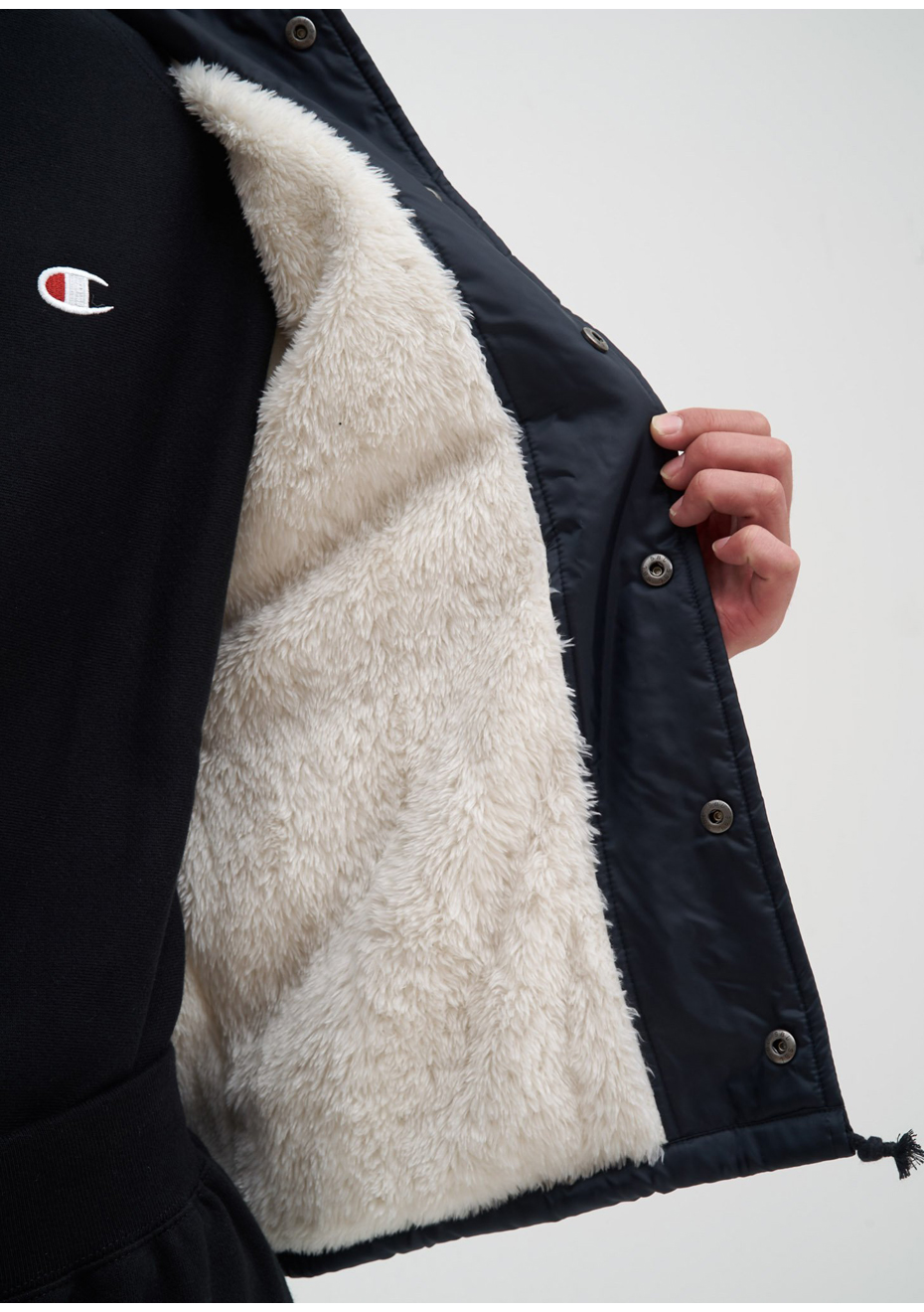 sherpa lined coaches jacket