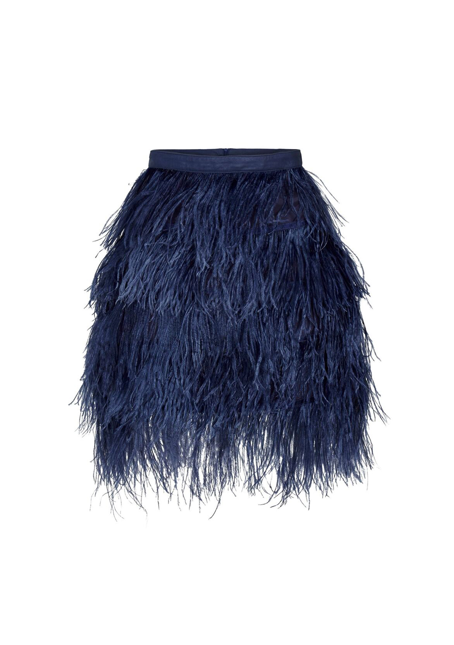 navy ostrich feathers