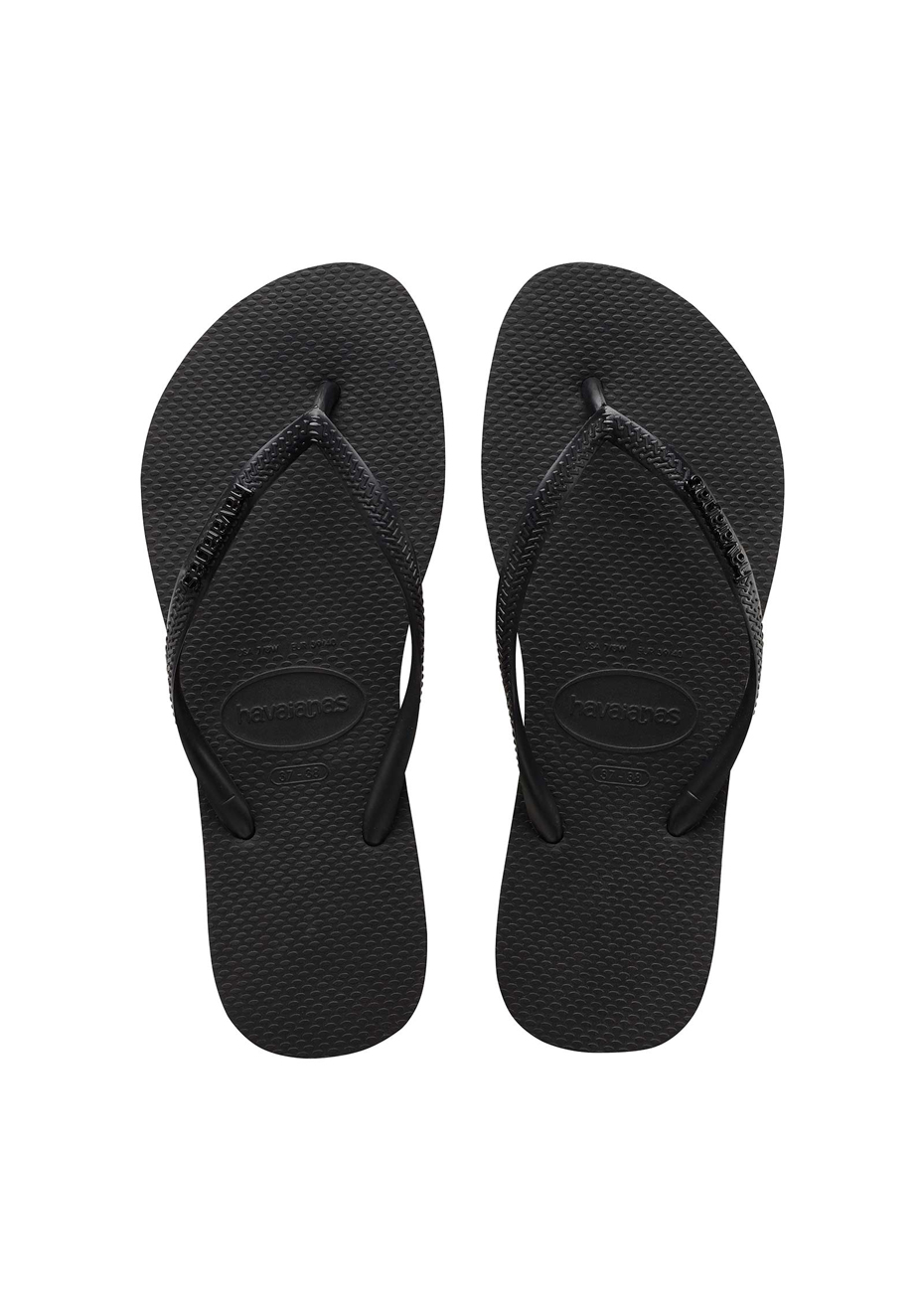 black havaianas metal logo