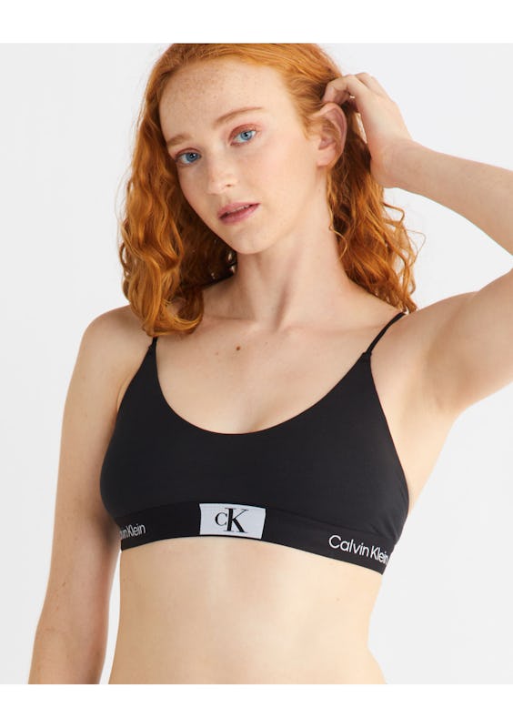 Calvin Klein - CK96 Cotton Unlined Bralette Black - Onceit