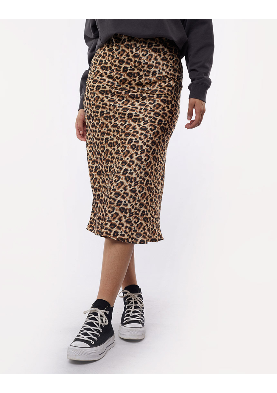 jorge leopard midi skirt