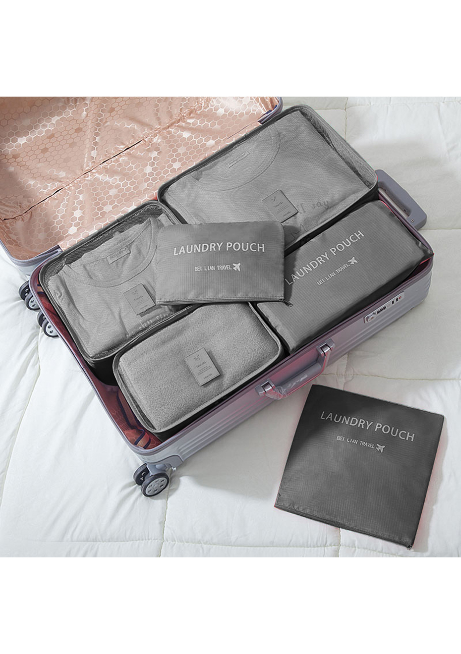 6 piece travel organiser