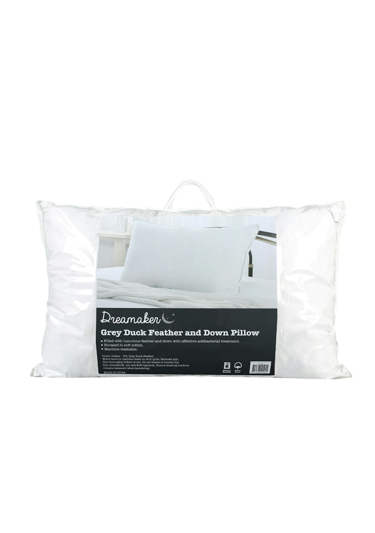 Dreamaker Duck Feather Down Pillow 48x73cm White Dreamaker