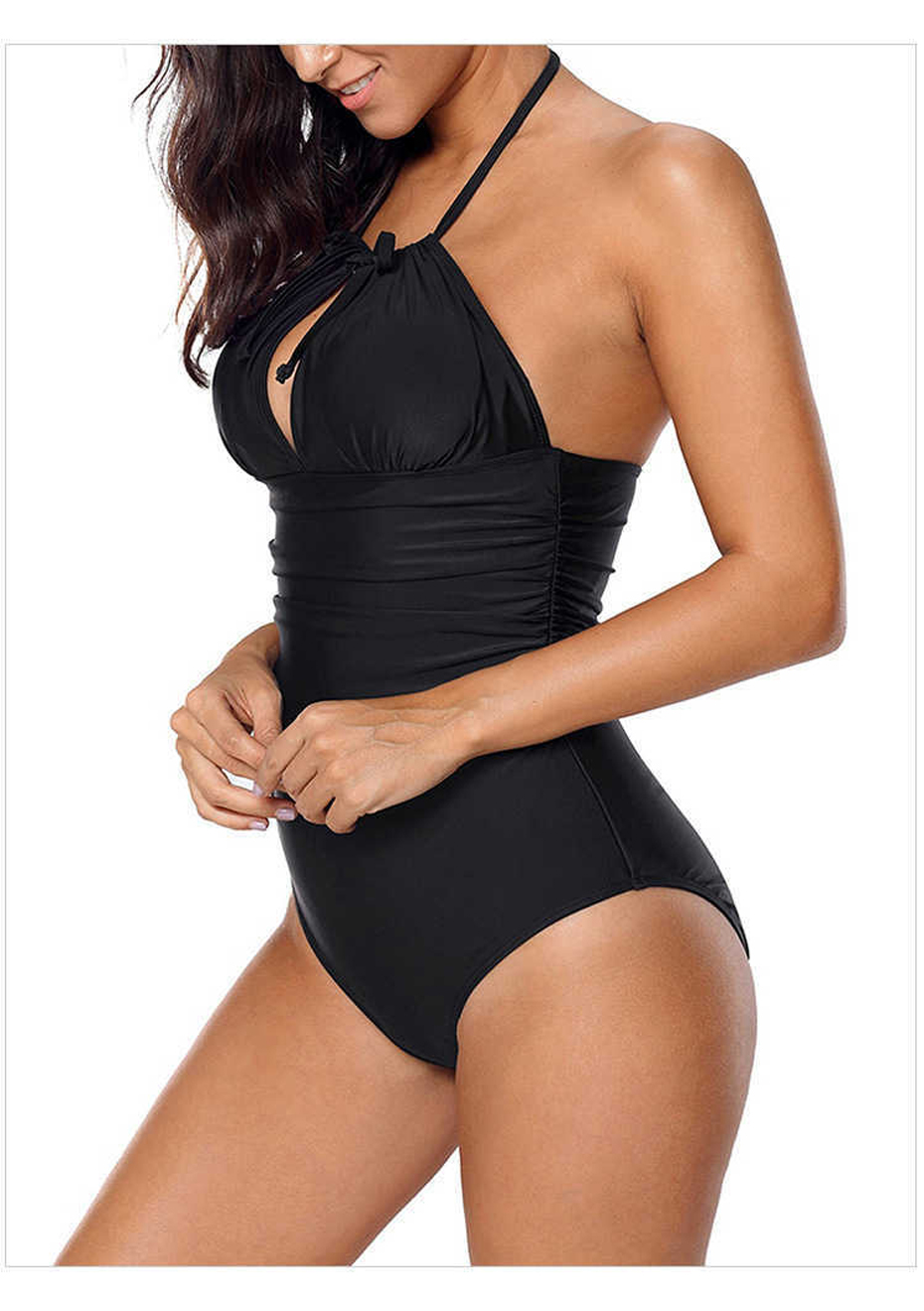 black bathers one piece