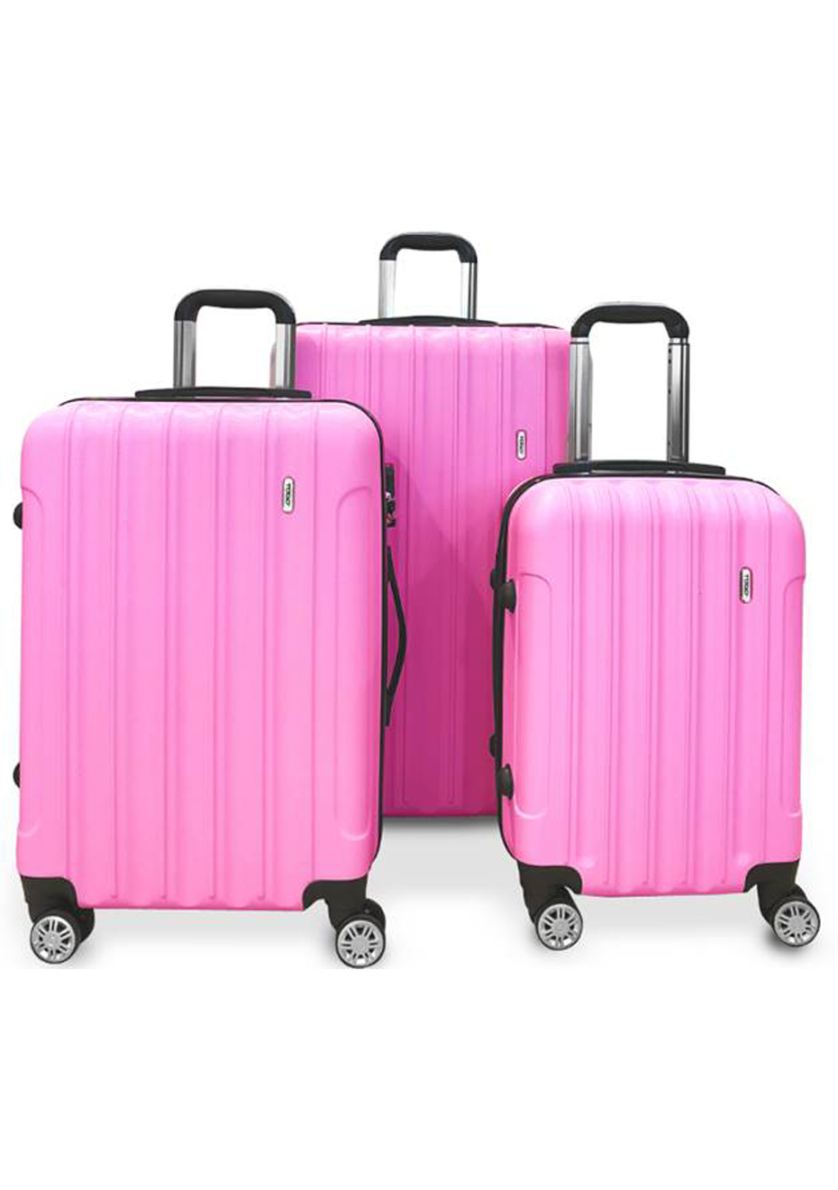 on vacay pink suitcase