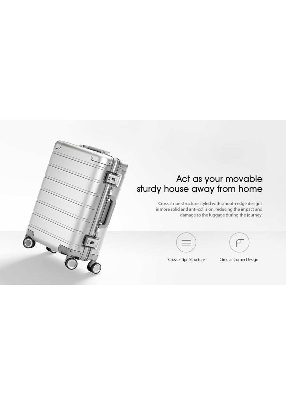 90fun metal travel luggage 20