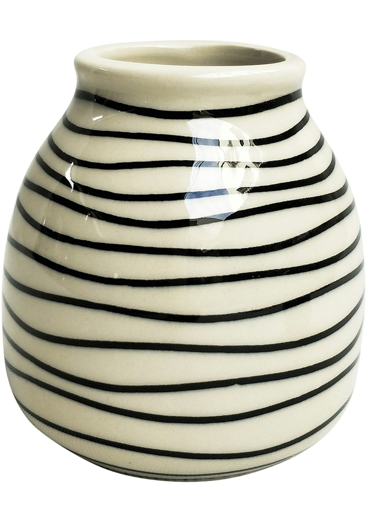 monochrome square stripe vase 9 cm
