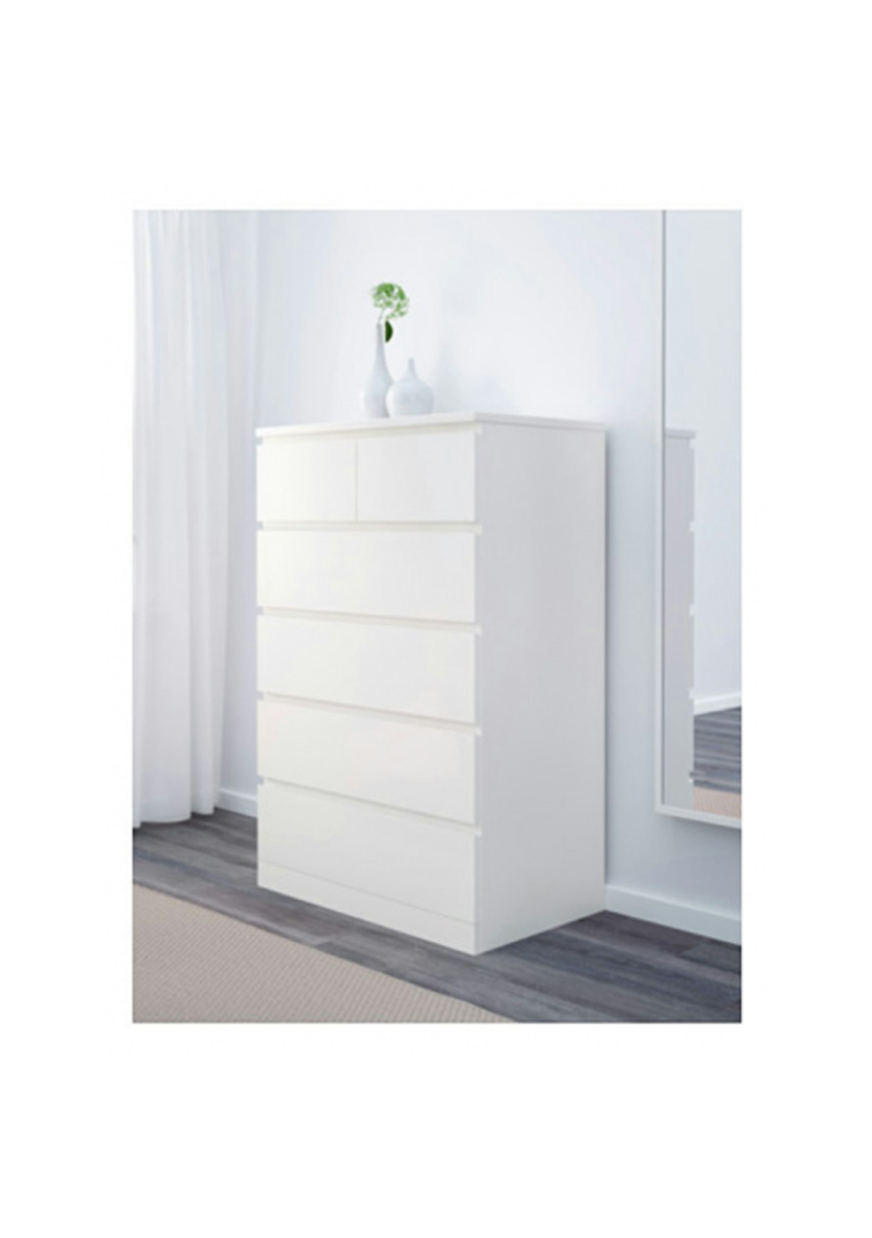 Ikea Malm Chest Of 6 Drawers 80x123cm White Affordable Ikea