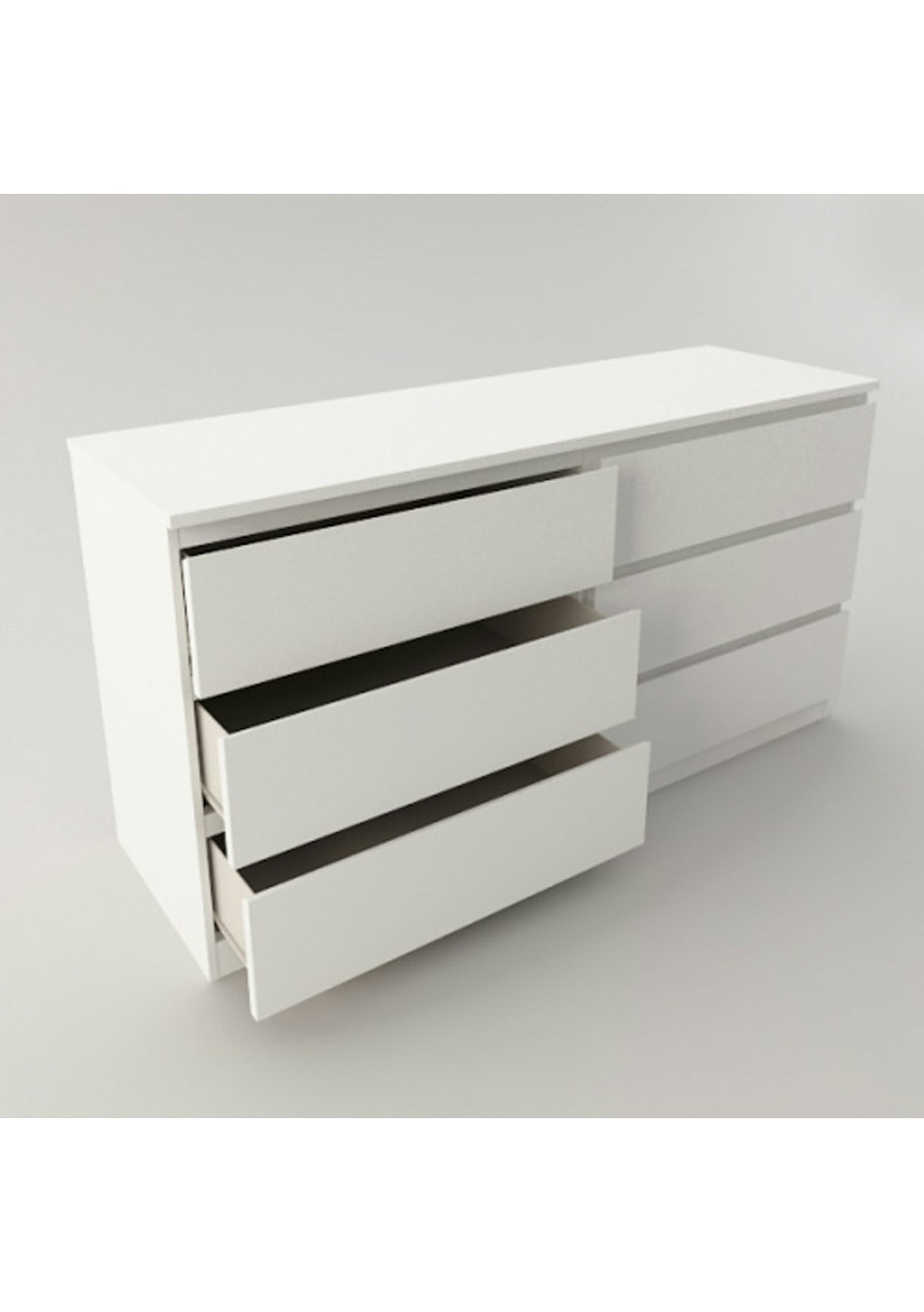 Ikea Malm Chest Of 6 Drawers 160x78cm White Affordable Ikea