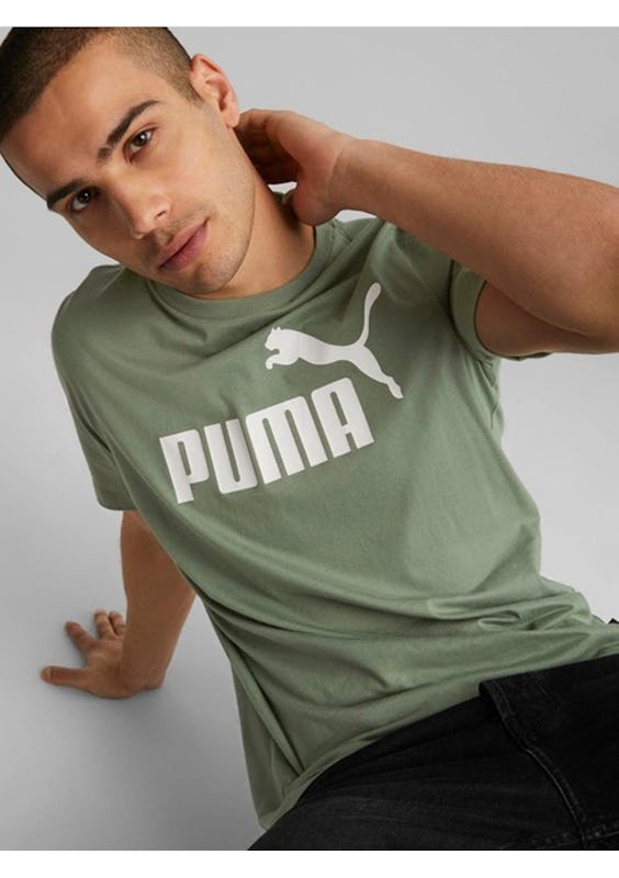 Puma - Mens Ess Logo Tee Eucalyptus - Onceit