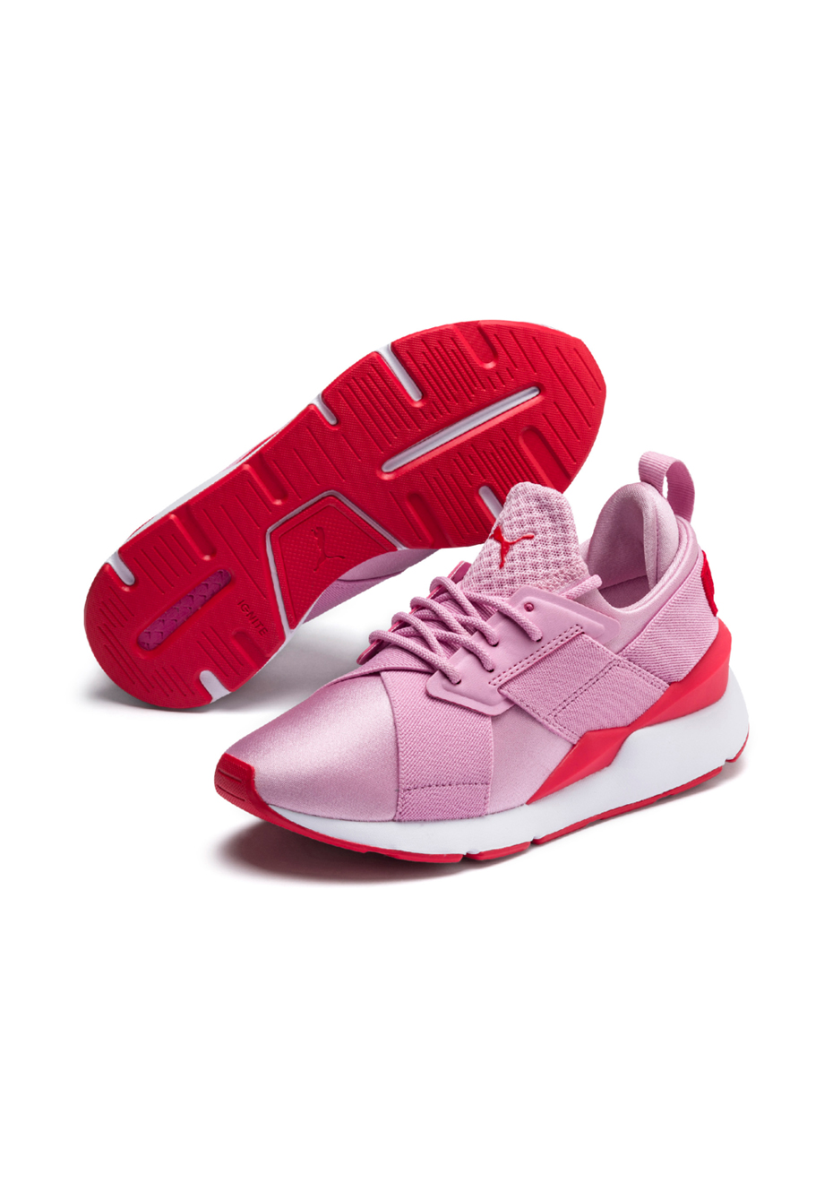 Puma - Kids Muse PS Pale Pink-Hibiscus 