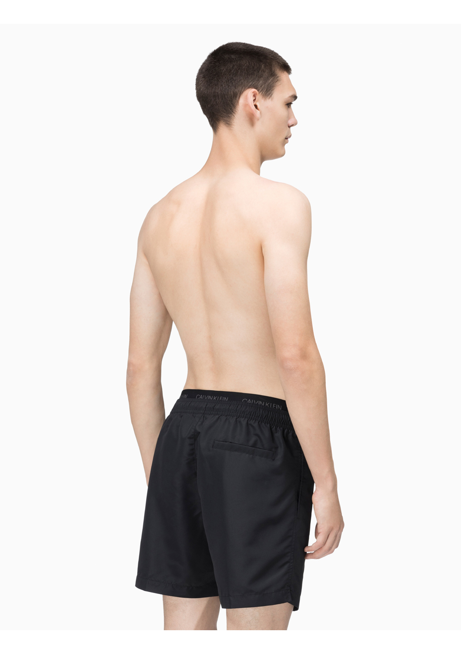 calvin klein medium double waistband swim shorts