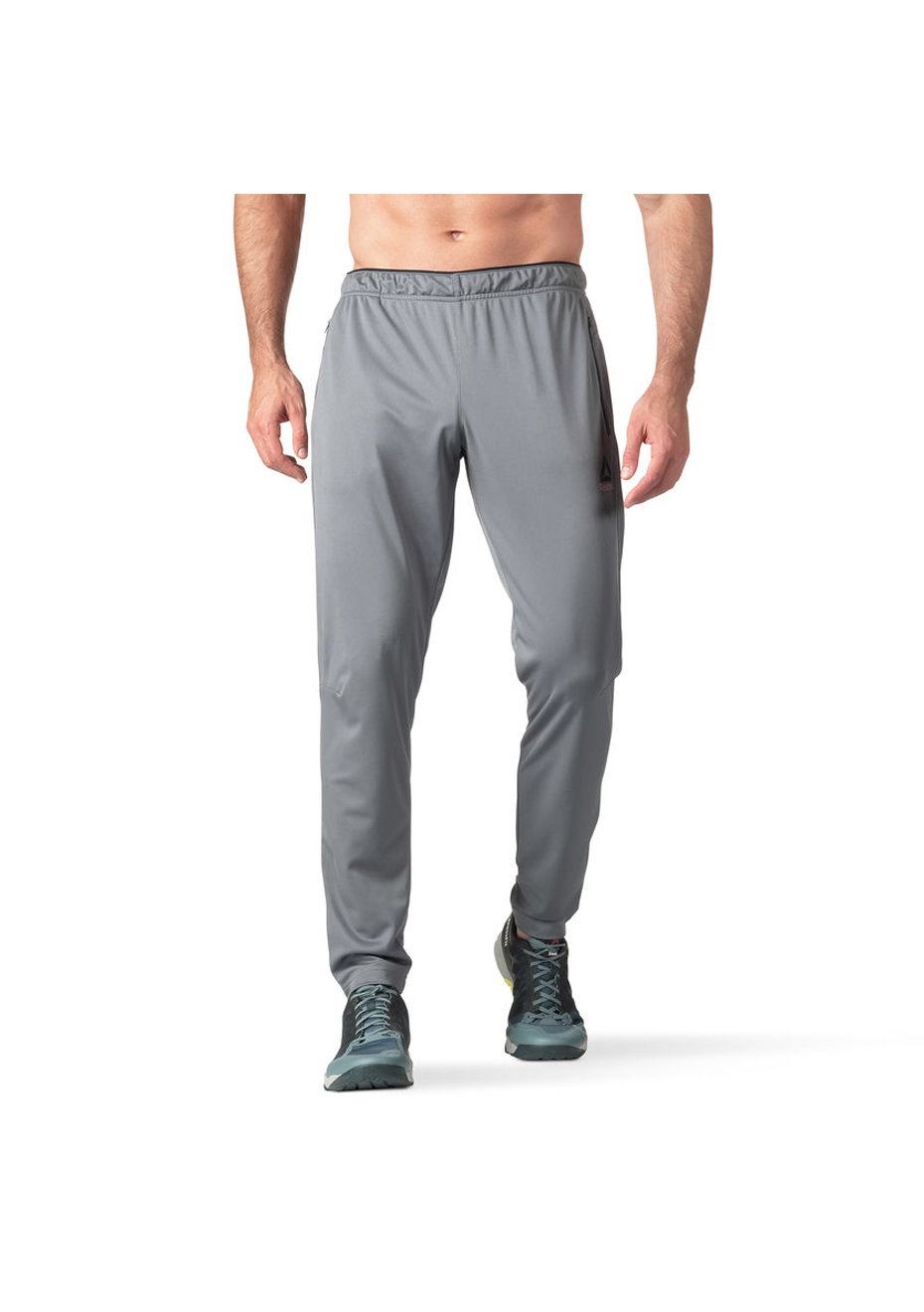 reebok men's workout ready stacked logo trackster pant